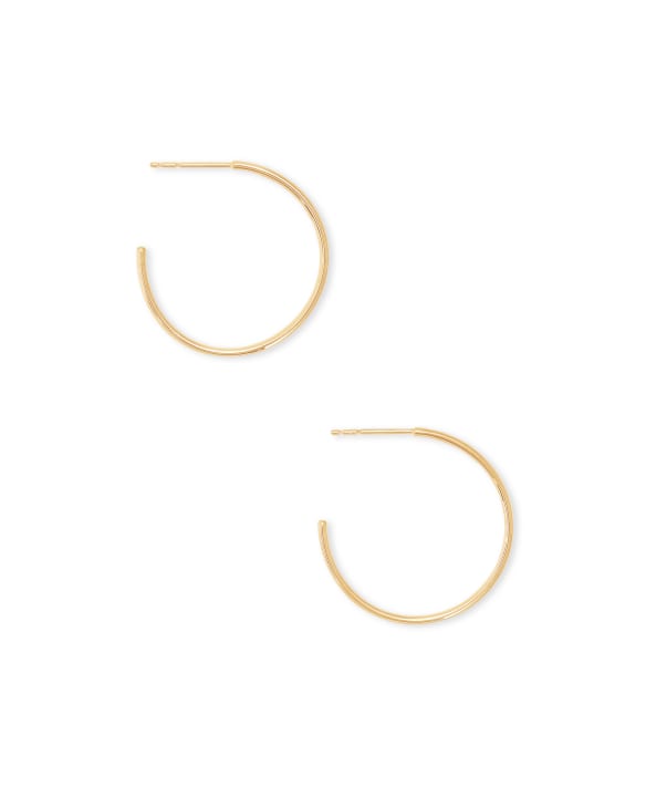Keeley 25mm Small Hoop Earrings in 18k Gold Vermeil